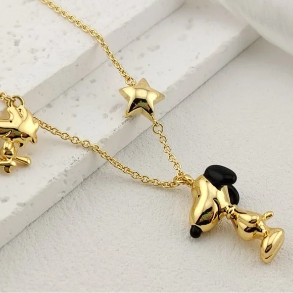 Coach Gold Snoopy Necklace with Star Charm - Picture 5 of 7